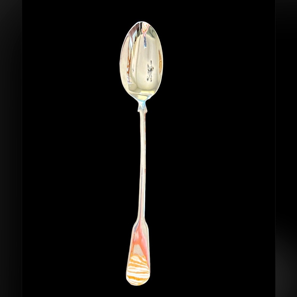 S G Vintage England Silverplate Rice Serving Spoon